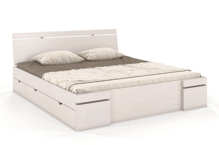 Łóżko bukowe Sparta MAXI DR 120x200 cm wysokie z szufladami kolor biały nowe-meble.pl 7.jpg