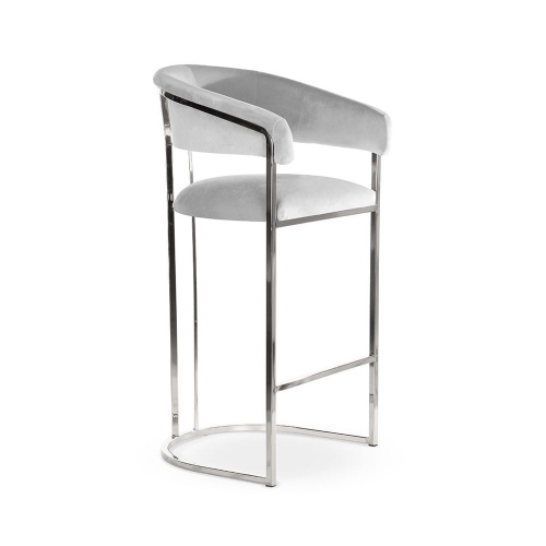 Hoker MARCILLE DeLuxe - tkanina BLUVEL metalowa srebrna podstawa glamour