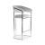 Hoker MARCILLE DeLuxe - tkanina BLUVEL metalowa srebrna podstawa glamour