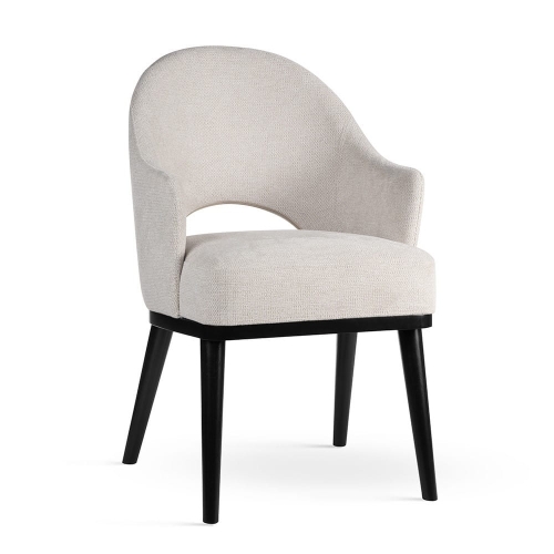 Krzesło GODA PRO SUPREME – eleganckie tapicerowane siedzisko z podłokietnikami i otworem w oparciu - nowe-meble.pl