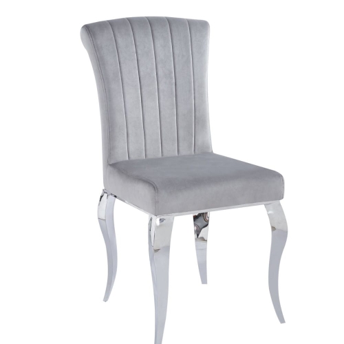 Krzesło LUDWIQ szary velvet glamour w sklepie nowe-meble.pl