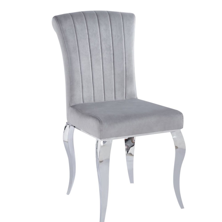 Krzesło LUDWIQ szary velvet glamour w sklepie nowe-meble.pl