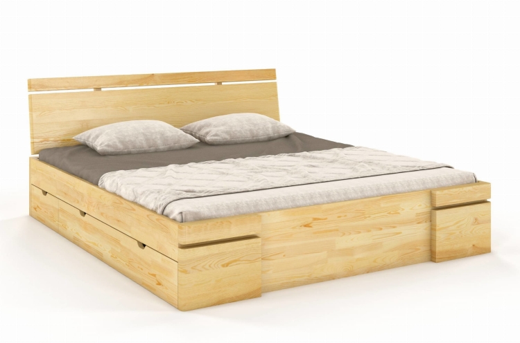 Łóżko sosnowe Sparta MAXI DR 120x200 cm wysokie z szufladami kolor naturalny nowe-meble.pl 4.jpg
