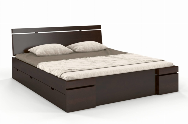 Łóżko sosnowe Sparta MAXI DR 120x200 cm wysokie z szufladami kolor palisander nowe-meble.pl 13.jpg