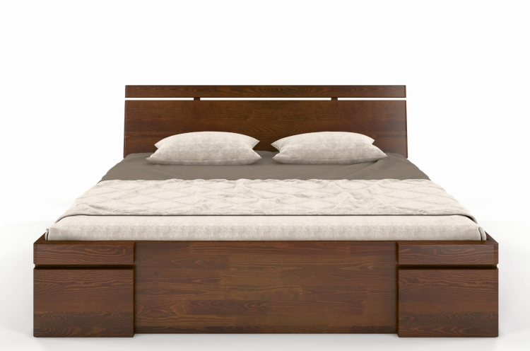 Łóżko sosnowe Sparta MAXI DR 120x200 cm wysokie z szufladami kolor orzech nowe-meble.pl 11.jpg