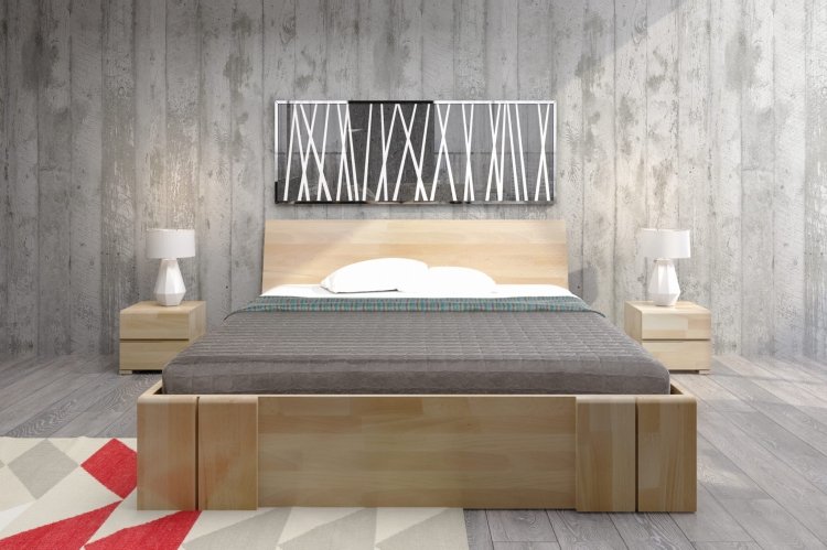 Łóżko bukowe Vestre MAXI DR z szufladami 120x220 cm wysokie nowe-meble.pl Łódź 3.jpg