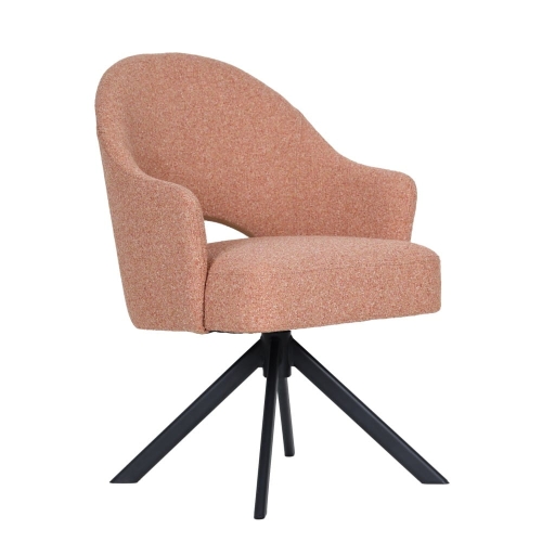 Krzesło obrotowe tapicerowane do jadalni Goda Supreme z autoreturn czarna noga