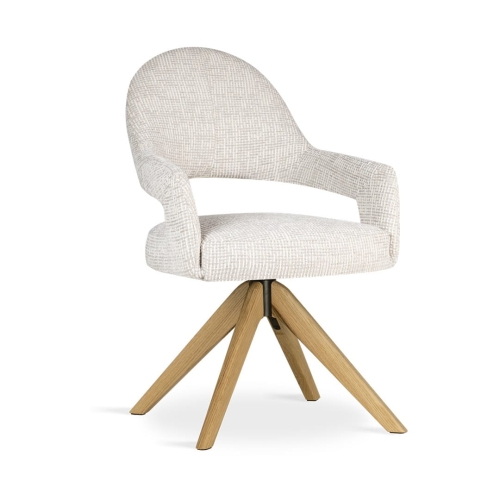 Krzesło obrotowe Padwa Supreme na dębowej nodze autoreturn