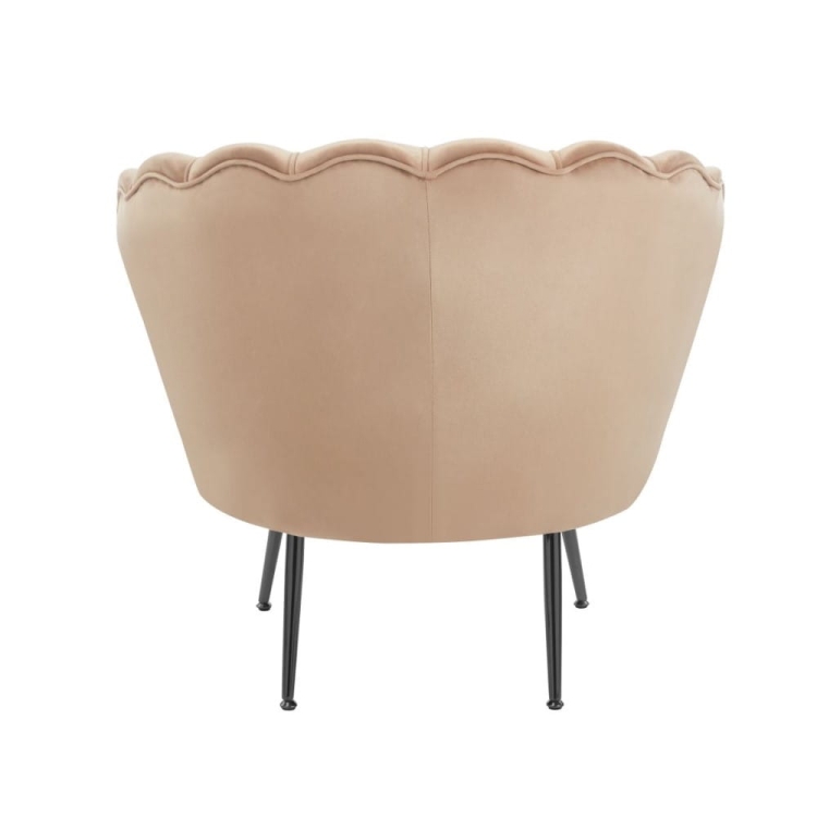 Fotel MUSZELKA cappuccino – profil tylny