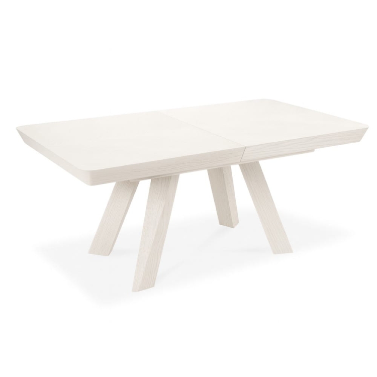 Biały stół dębowy MILANO rozkładany do 16 osób