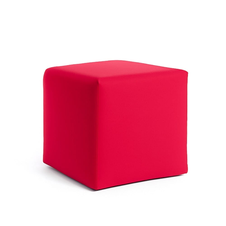 RED CUBE - pufa kostka czerwona 40x40 cm
