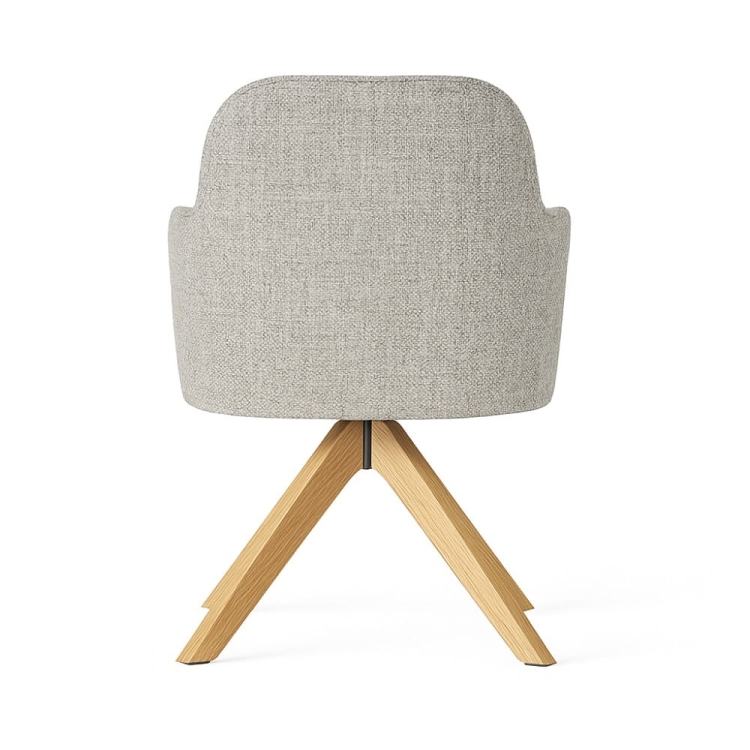 Krzesło obrotowe TULIP SUPREME WOOD HEVRE widok tył oparcie tapicerowane premium