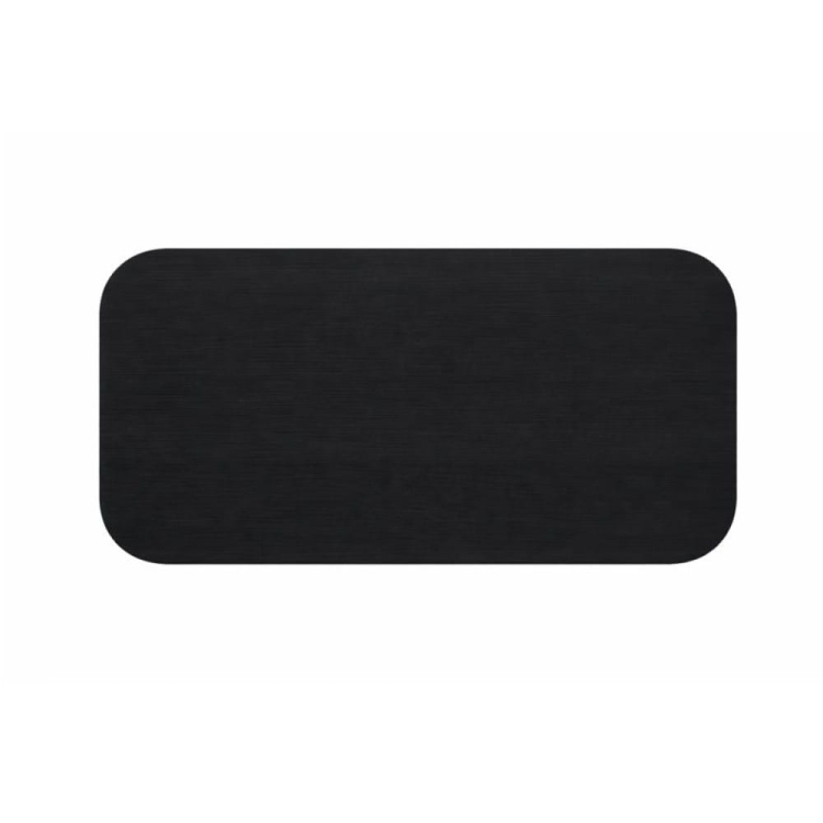 Prostokątny blat stołu Vita z litego dębu – wybarwienie czarne