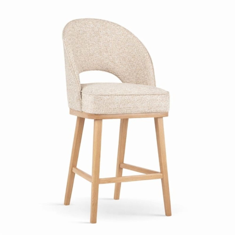 Hoker tapicerowany na drewnianych nogach PONTE PRO SUPREME - nogi buk - nowe-meble.pl