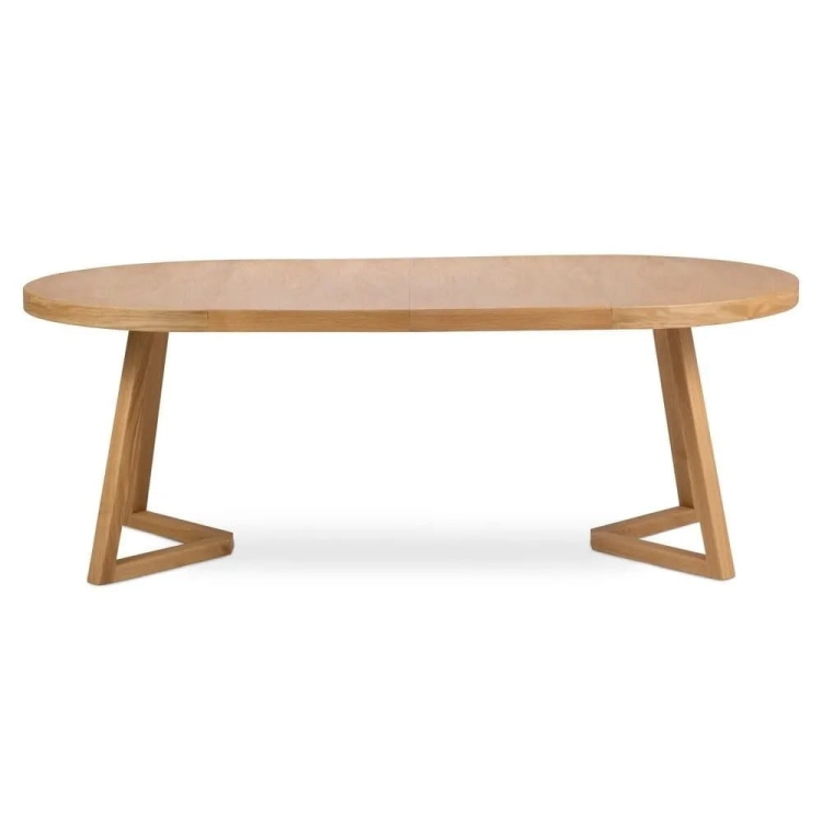 Stół GAMBIT 210 cm rozłożony – okrągły stół rozkładany z wkładkami 2x50 cm, system teleskopowy