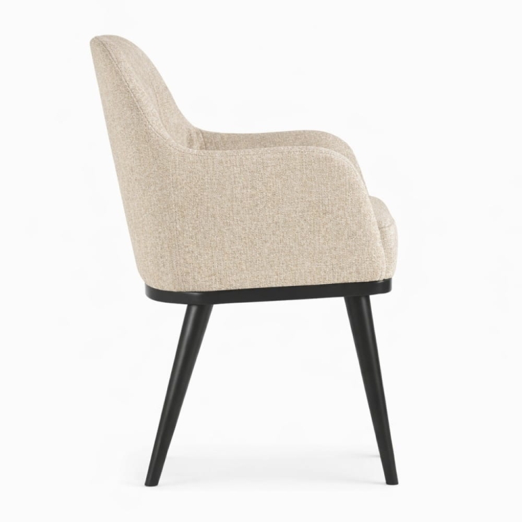 krzesło TULIP PRO SUPREME bok tkanina DREAM profil krzesła premium drewniane nogi