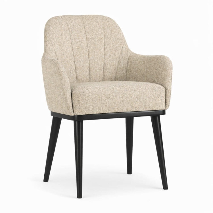 krzesło TULIP PRO SUPREME front pod kątem tkanina DREAM krzesło fotelowe premium z podłokietnikami