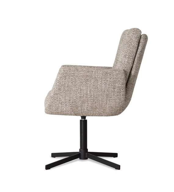 krzesło big loom bok profil podłokietniki tapicerowane dream obrotowe 360 autoreturn metalowa podstawa cross