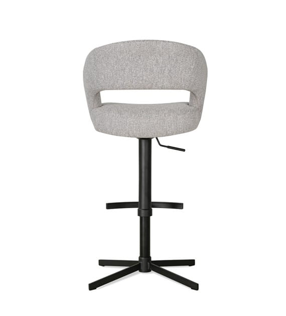 CELESTE CROSS - designerski obrotowy tapicerowany hoker z oparciem klasa premium tył