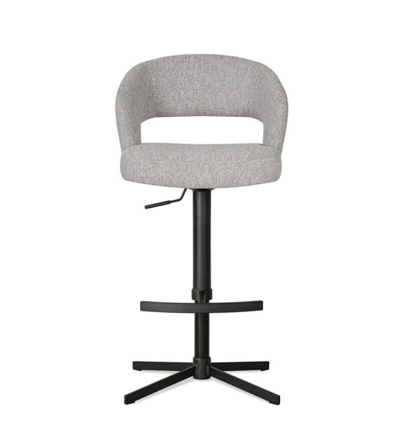 CELESTE CROSS - designerski obrotowy tapicerowany hoker z oparciem klasa premium front