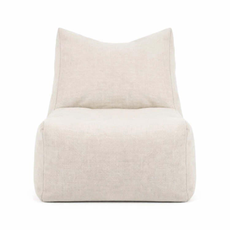 fotel ogrodowy bali tapicerowany beżowy widok od frontu