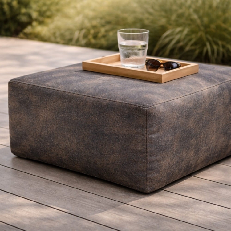 Podnóżek pufa outdoor styropianowa Bali Premium zbliżenie