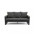 Sofa ogrodowa Capri grafitowa trzyosobowa z poduszkami premium nowe-meble.pl.