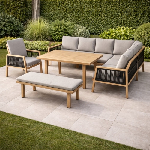 Zestaw mebli ogrodowych Vera Premium w aranżacji ogrodowej