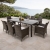 Duży zestaw mebli ogrodowych Portofino Dining technorattan 8 osobowy aranżacja