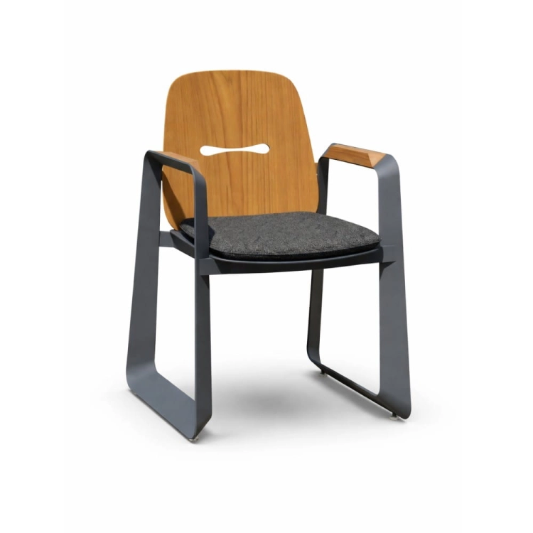 krzesło ogrodowe aluminium z poduszką memory ergonomiczne