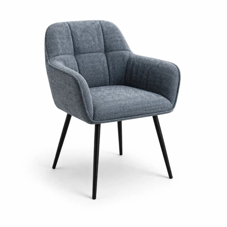 Krzesło tapicerowane z podłokietnikami do jadalni Mavo