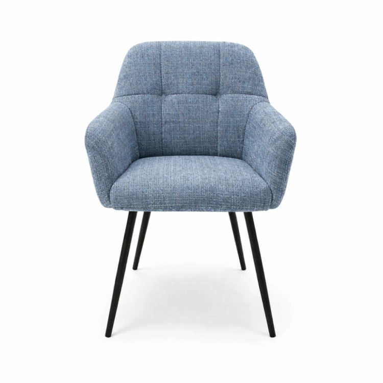 Krzesło tapicerowane z podłokietnikami do jadalni Mavo widok frontu