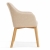 Krzesło tapicerowane z podłokietnikami HUAN na bukowych nogach tkanina DREAM bok