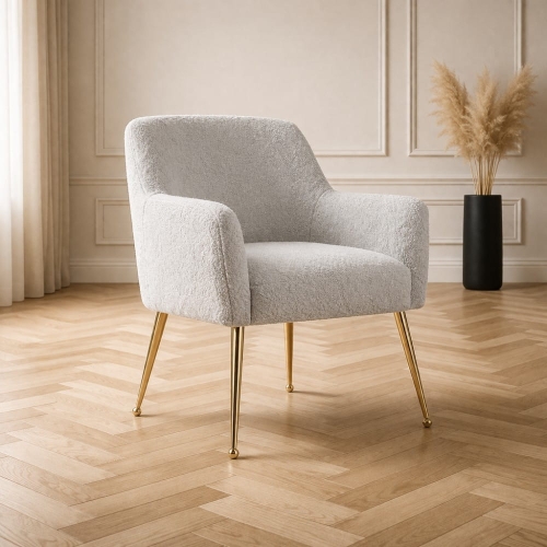 Krzesło fotelowe tapicerowane Amadeus w stylu Glamour aranżacja