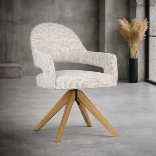 Krzesło obrotowe Padwa Supreme na dębowej nodze autoreturn aranżacja