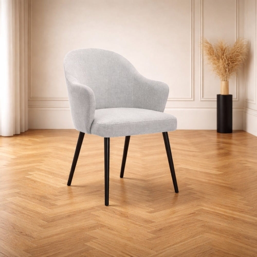 Krzesło tapicerowane z podłokietnikami Lea do jadalni premium