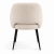 Krzesło tapicerowane z podłokietnikami Kira do jadalni beżowe tył