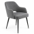 Krzesło tapicerowane z podłokietnikami Kira do jadalni szare