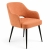 Krzesło tapicerowane z podłokietnikami Kira do jadalni pomarańczowe