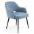 Krzesło tapicerowane z podłokietnikami Kira do jadalni niebieskie