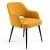 Krzesło tapicerowane z podłokietnikami Kira do jadalni musztardowe