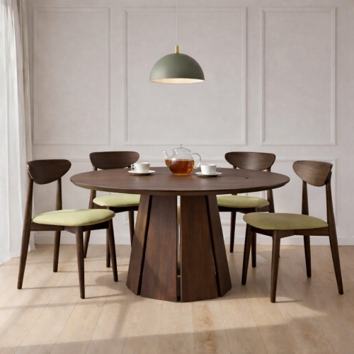 Zestaw mebli do jadalni stół + 4 krzesła w kolorze orzech okapi