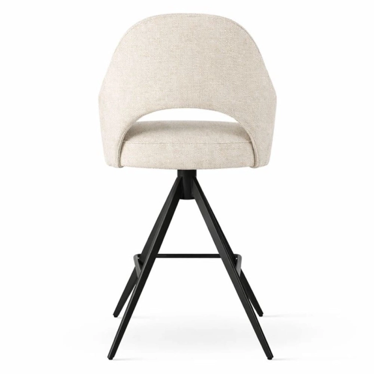 Goda Supreme - niski obrotowy hoker tapicerowany do wyspy 90 cm tył