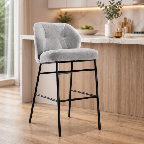 Irys - wysoki tapicerowany hoker do wysp 100 cm aranżacja