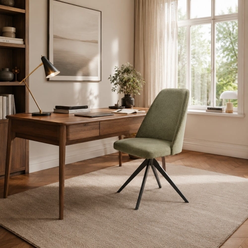 Bosfor Twist - krzesło obrotowe 360 z funkcją autoreturn w aranżacji domowego gabinetu
