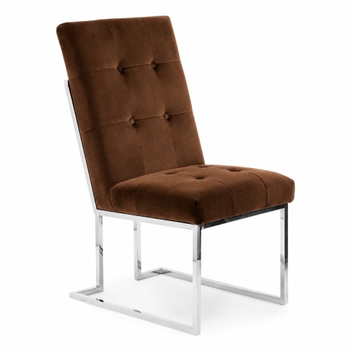 PERRE - krzesło glamour w tkaninie BLUVEL front