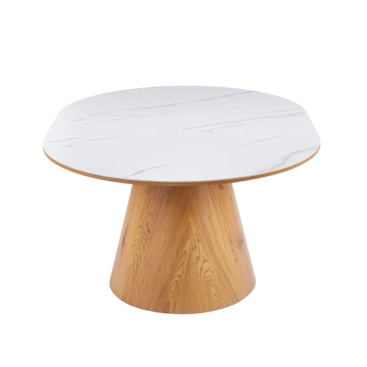 Milo Marble - stół z wkładką łamaną przechowywaną w stole
