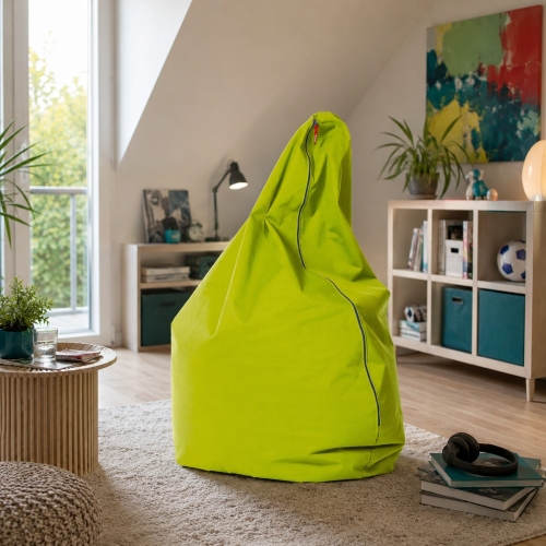 LIME XXL - puf worek limonkowy aranżacja lifestyle