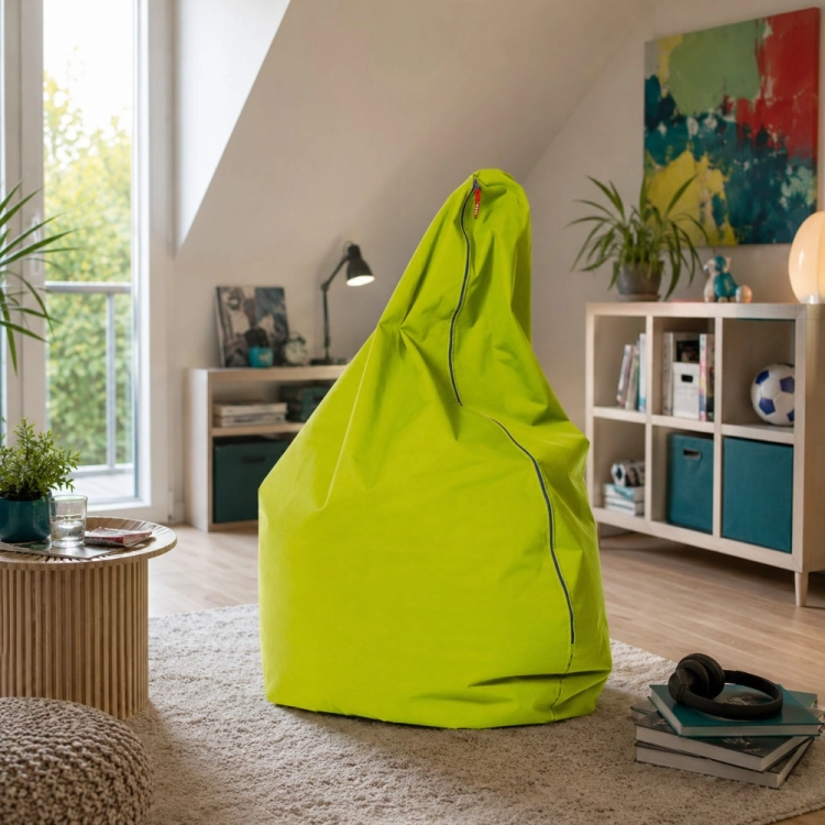 LIME XXL - puf worek limonkowy aranżacja lifestyle