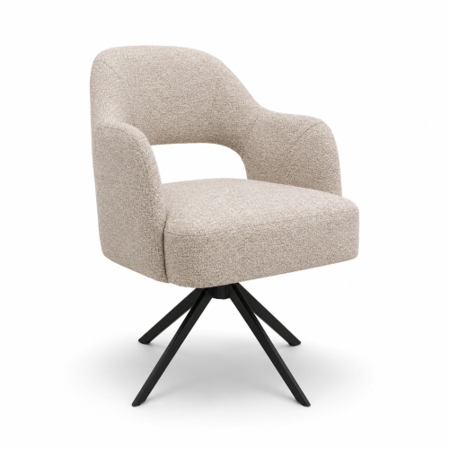LUNA COMFORT - krzesło obrotowe tapicerowane w tkaninie VINCI